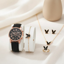 Conjunto Relógio Feminino Quartz e Jóia LUXO