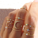 22pçs Conjunto De Anel De Prata Dourado Vintage Para Mulheres Conjunto De Anel De Dedo Joias Femininas Acessórios