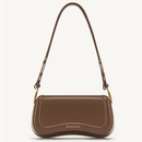 Bolsa de Ombro Feminina com Alça Ajustável, Bolsa Feminina Elegante com Couro Preto, Bolsa Transversal Tiracolo Presente