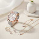 Conjunto Relógio Feminino Quartz e Jóia LUXO