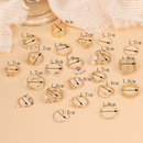 22pçs Conjunto De Anel De Prata Dourado Vintage Para Mulheres Conjunto De Anel De Dedo Joias Femininas Acessórios